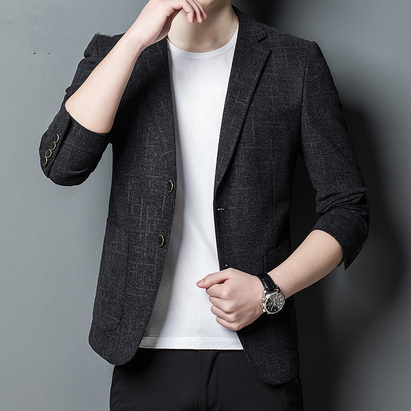 New Korean Elastic Men''s Casual Suit Men''s Slim Fashion Suit Top - Sophinity