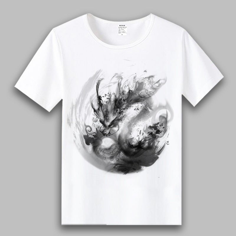 Chinese Style Ink Landscape Painting T-shirt For Men - Sophinity