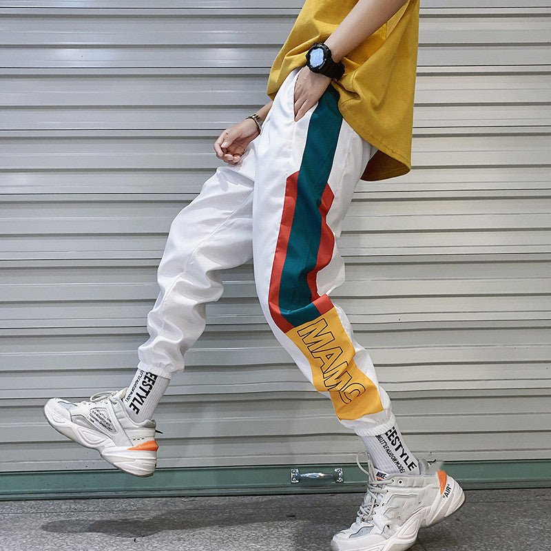 summer men's sports pants Korean version of the trend loose casual Harlan sweatpants men's beam feet pants men's tide - Sophinity