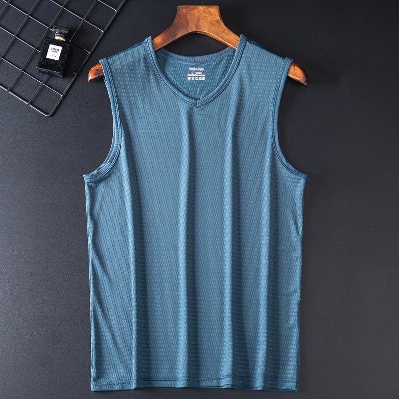 Loose Large Size Wide Shoulder Sports Quick - drying Breathable Sleeveless T-shirt - Sophinity