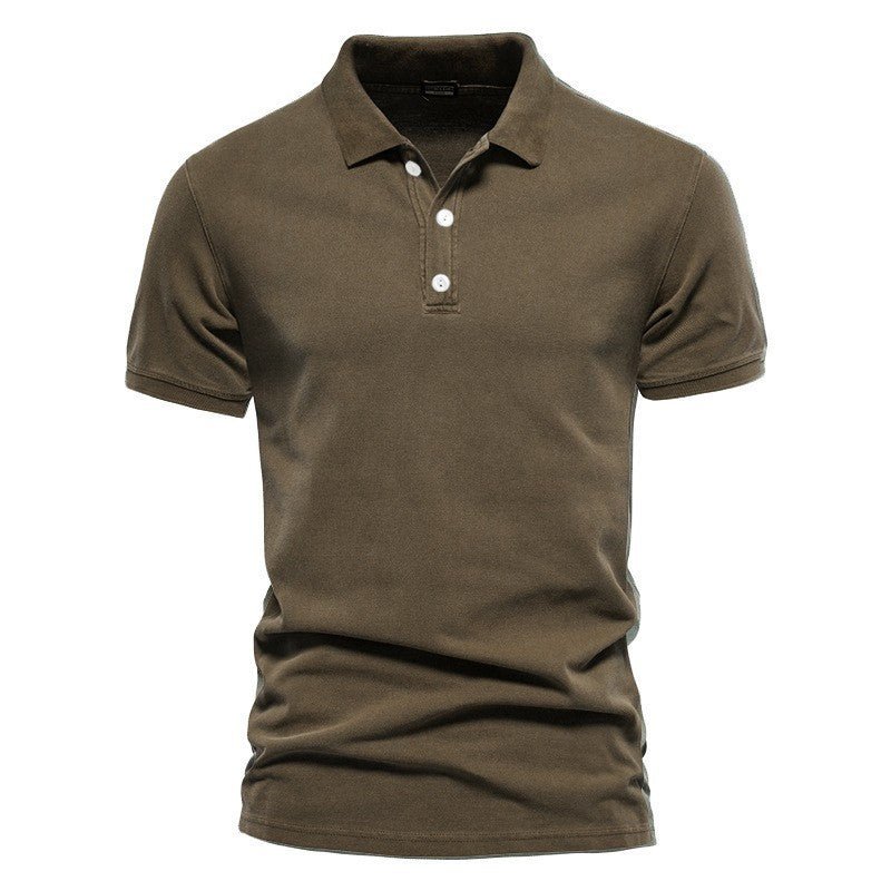 Lapel European And American Sports Men Twill Short Sleeve - Sophinity