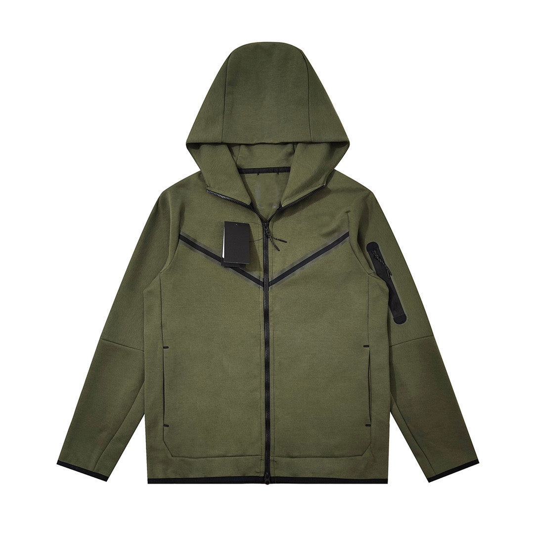 Cotton Knit Hooded Zip Shirt Athleisure - Sophinity