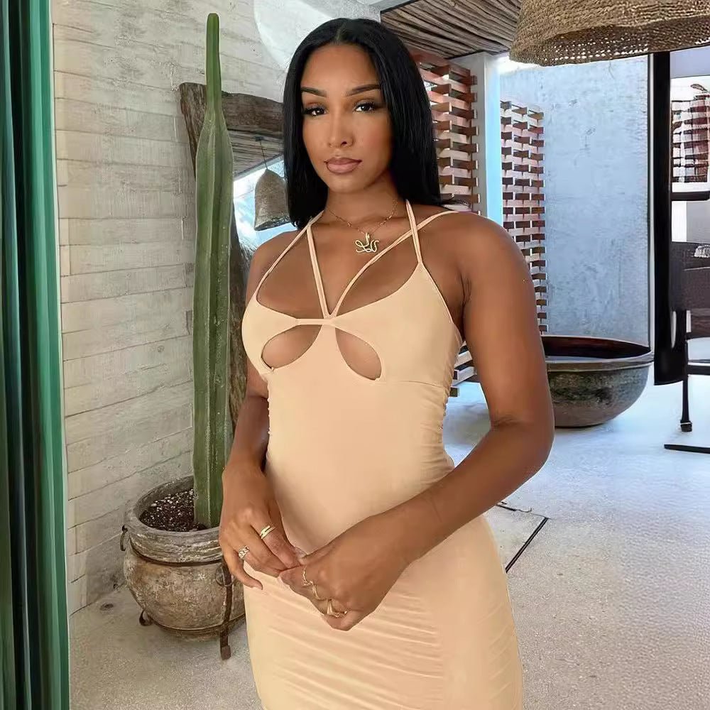 Slim Fit Waist - tight Hot Girl Hollow Dress - Sophinity