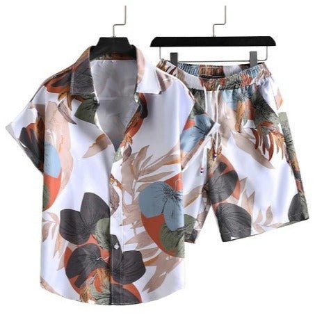 Men's Casual Suit 3D Digital Printing Short Sleeve Shirt Hawaii Suit - Sophinity