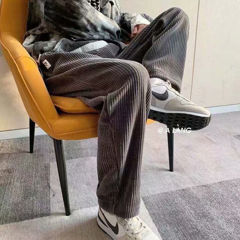 Men's Fashion Casual Corduroy Straight Pants - Sophinity