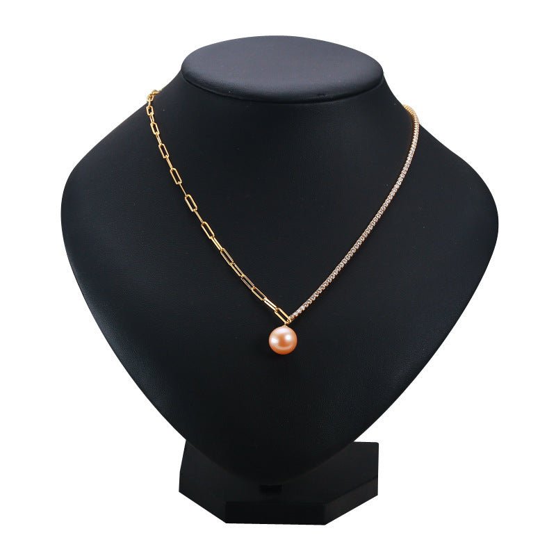 Perfect Circle Simple Pearl Necklace For Women - Sophinity