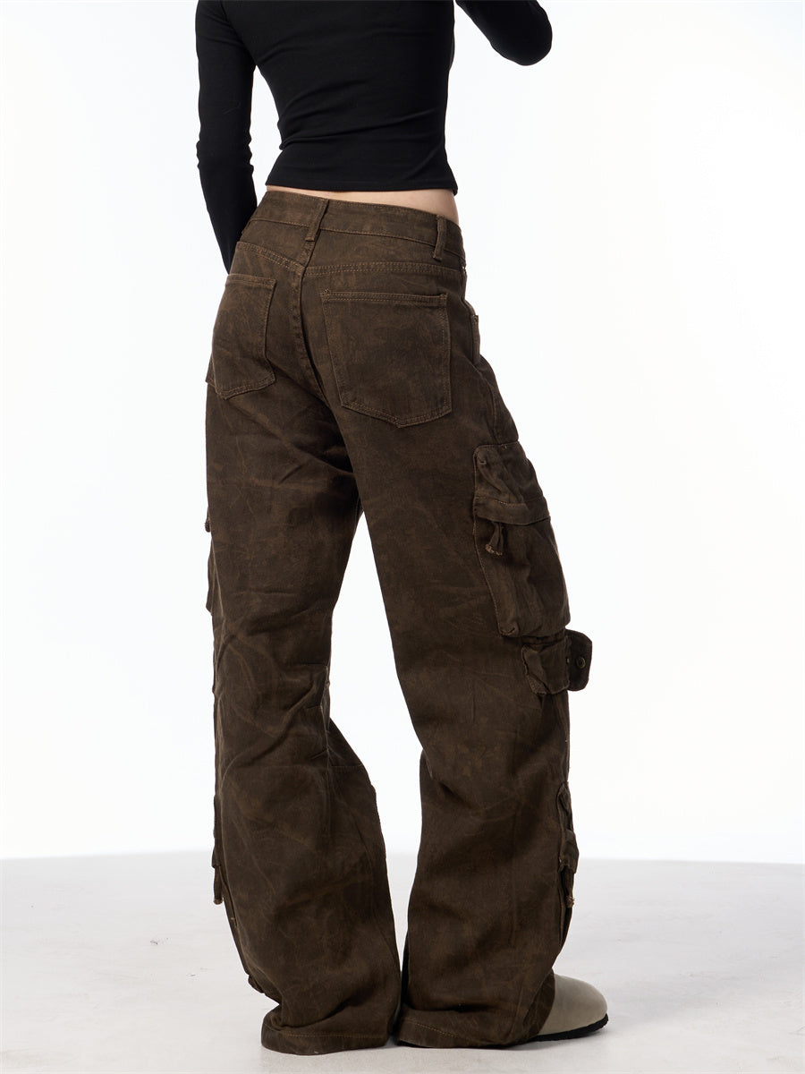 Retro Design Camouflage Cargo Pants Women - Sophinity