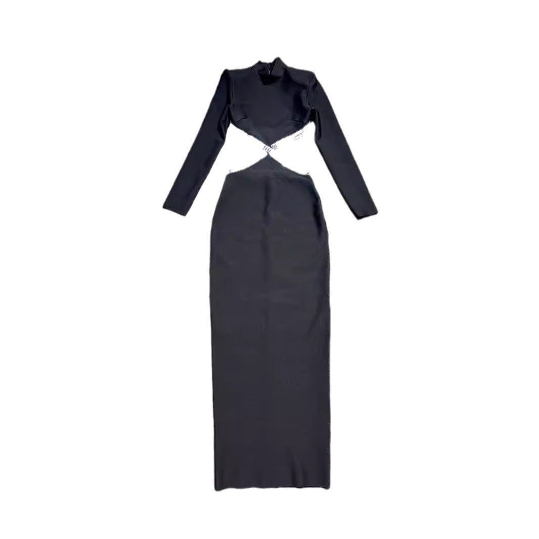 Refined Rhinestone Backless Formal Dress - Sophinity