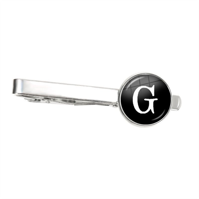 Letter Tie Clip Decoration With French Shirt - Sophinity