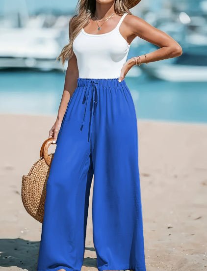 Women's Drawstring Loose Casual Wide - leg Trousers - Sophinity