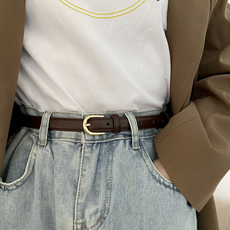 Super Easy To Match Soft Leather Belt Simple And Advanced - Sophinity