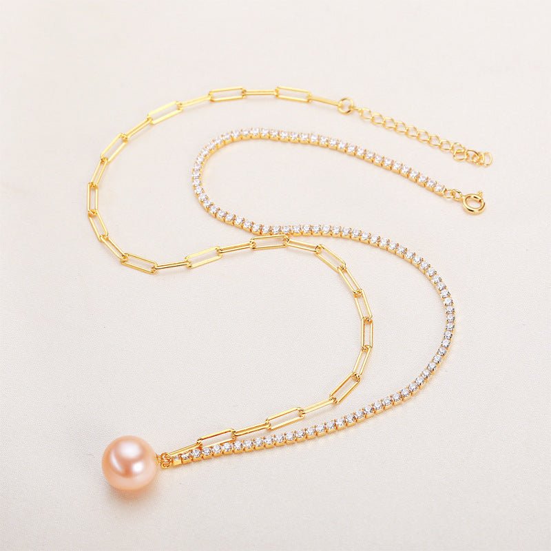 Perfect Circle Simple Pearl Necklace For Women - Sophinity