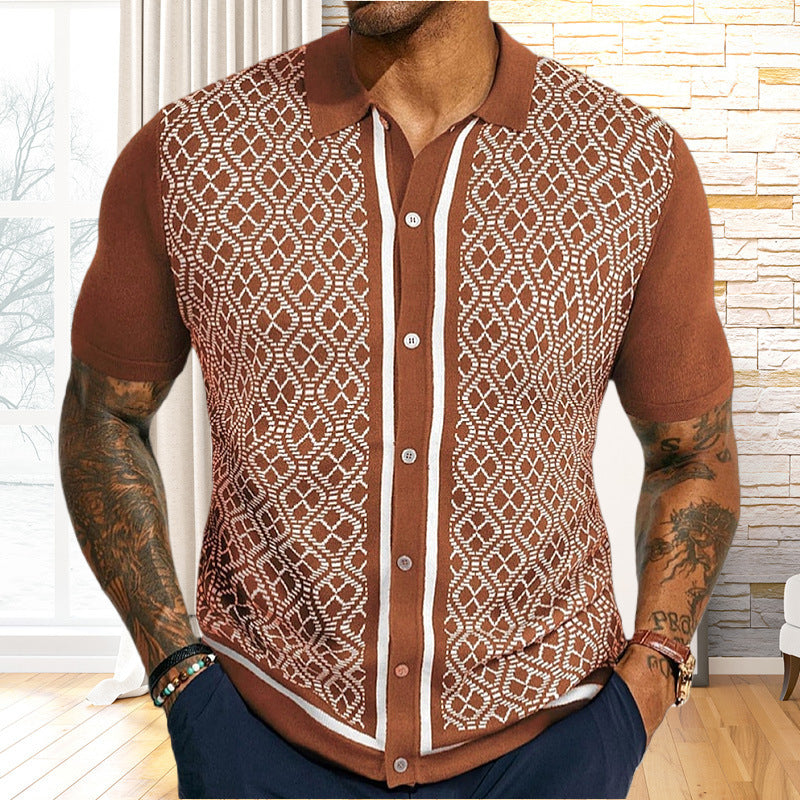 European And American Style Men's Casual Jacquard Sweater - Sophinity