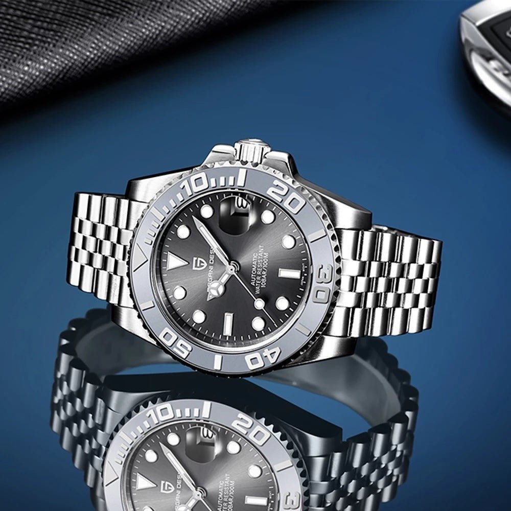 Fashion Men Mechanical Watch Luminous Rotatable - Sophinity