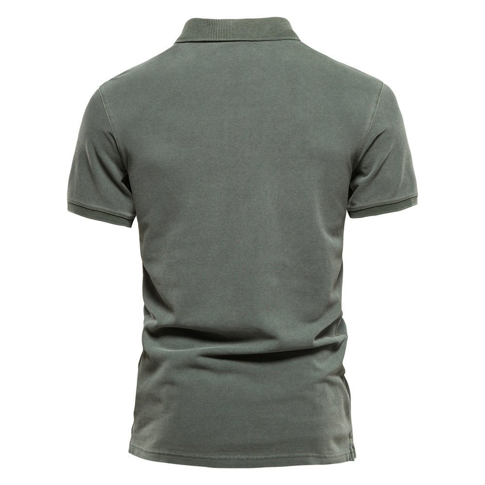 Lapel European And American Sports Men Twill Short Sleeve - Sophinity