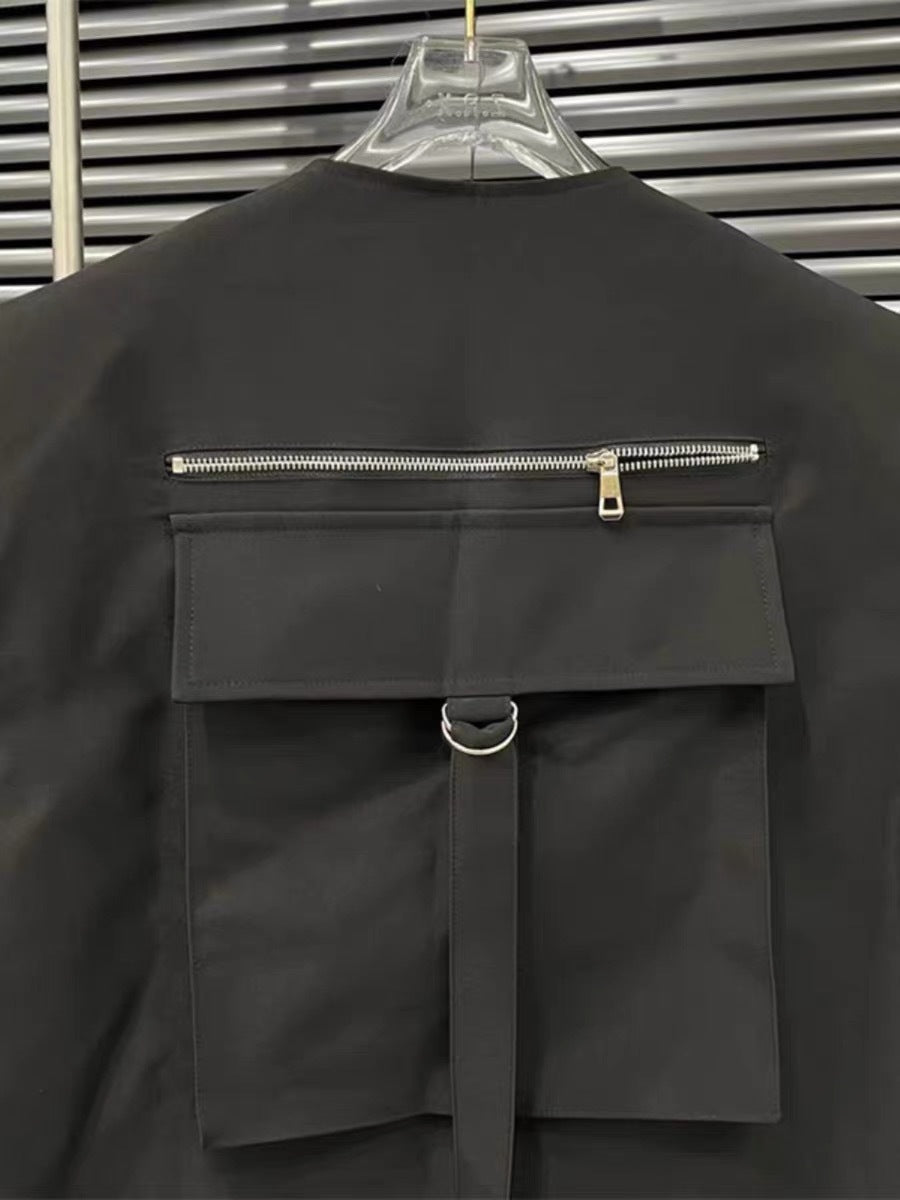 American Street Multi-pocket Mechanical Style Vest Coat