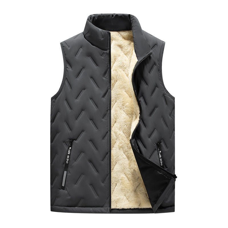 Vest For Middle - aged And Elderly People Warm Thickened Cotton Waistcoat Wool For Men - Sophinity