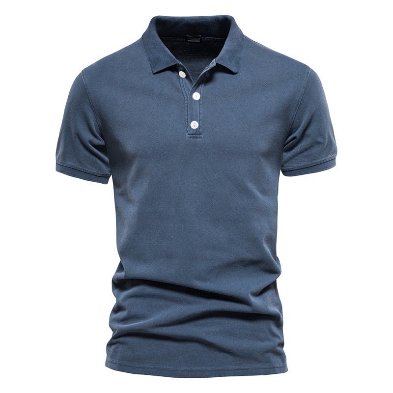 Lapel European And American Sports Men Twill Short Sleeve - Sophinity