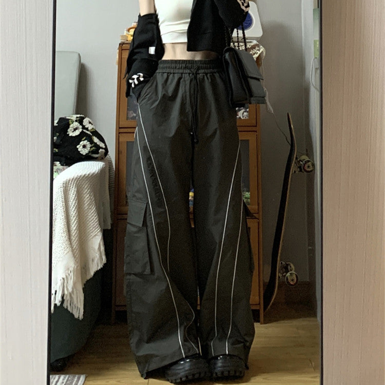Vintage Cargo Track Pants Women Casual Oversized Y2k Sweatpants Trousers - Sophinity