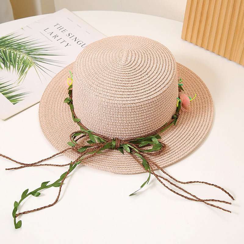 Women's Flat Straw Hat Sun Protection Hat Sun - proof Western Style Beach Hat - Sophinity