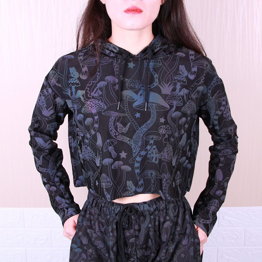 New Mushroom Reflective Hoodies Women - Sophinity