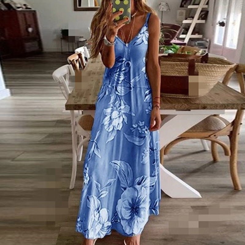 Women's Dress Long Flower Suspender Skirt - Sophinity