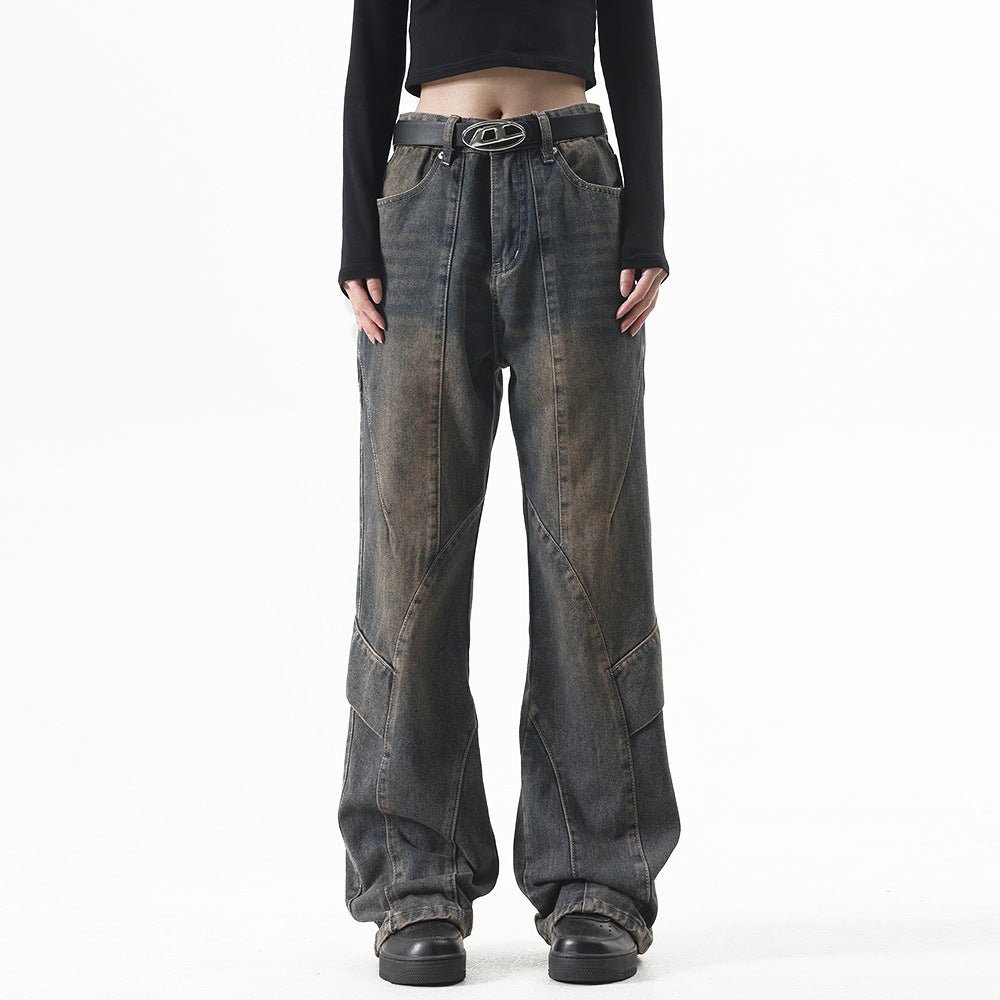 Washed Old Cargo Jeans Men And Women - Sophinity