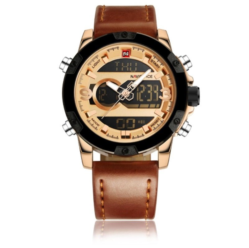 Men Sport Watches Men's Leather Digital Army Military Watch - Sophinity