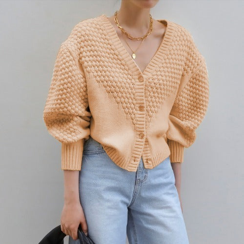 All-match twist knit jacket - Sophinity