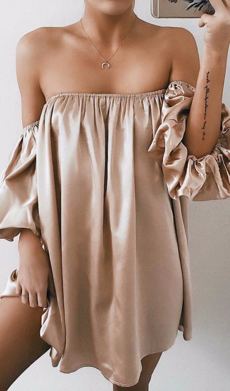 Strapless shoulder dress - Sophinity