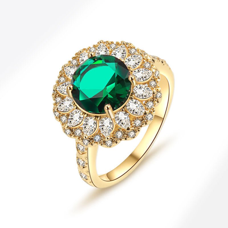 Green Moissanite Ring Women - Sophinity
