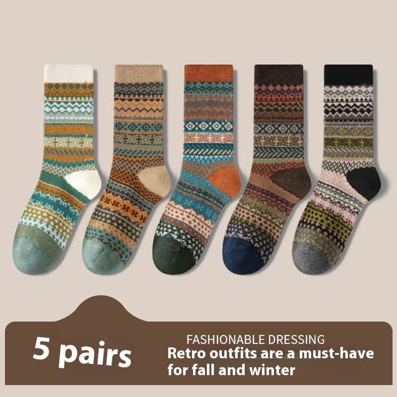 Retro Ethnic Style Socks For Women Deodorant - Sophinity