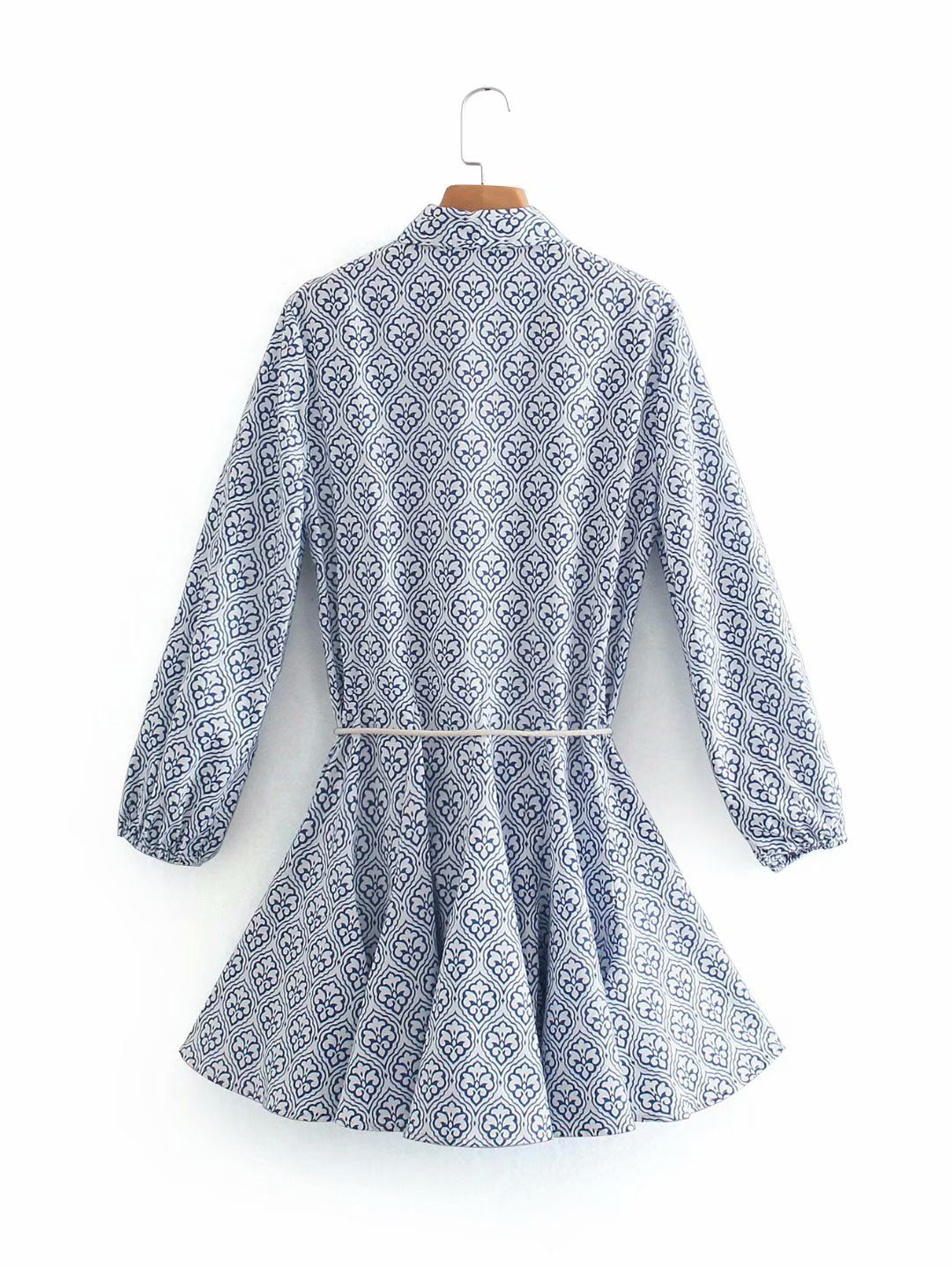 Spring Belt Printed Dress