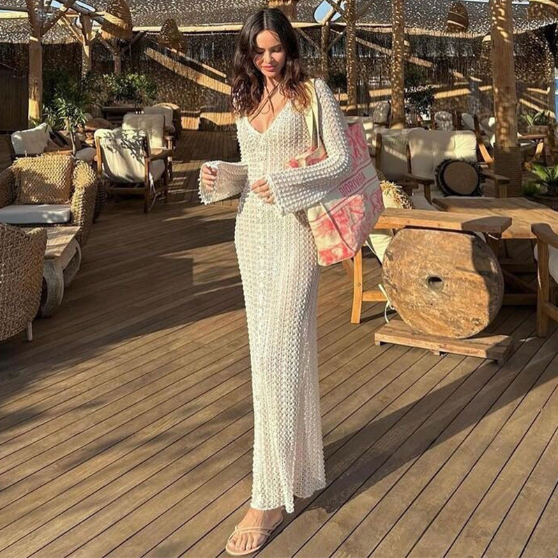 Women's Beach Cover-up Vacation Long Dress Sun-protective Clothing - Sophinity