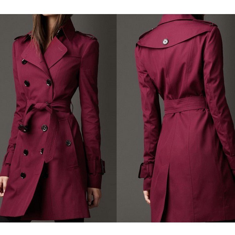 Double - breasted Trench Coat - Sophinity