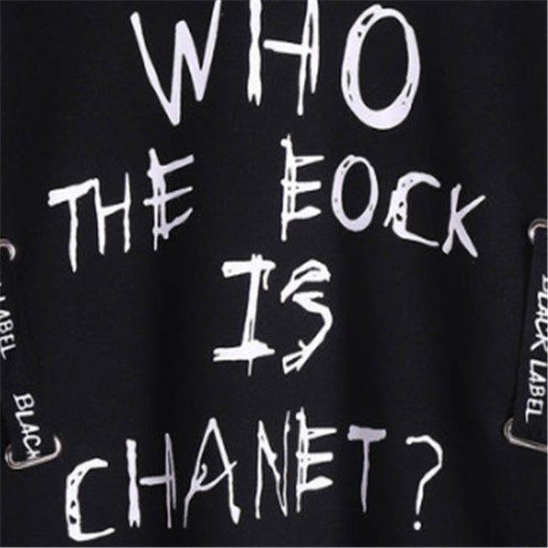 Ribbon print fake two hoodies - Sophinity