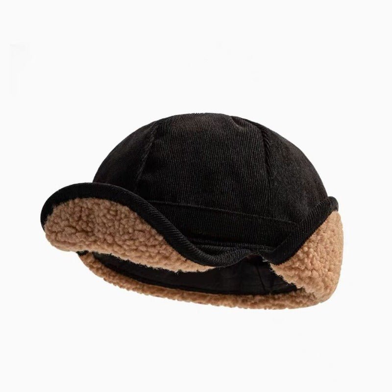 Lamb Wool Thick Warm Duck Cap Ear Cap Men And Women Autumn And Winter Thick Cycling Lei Feng Hat Protection - Sophinity