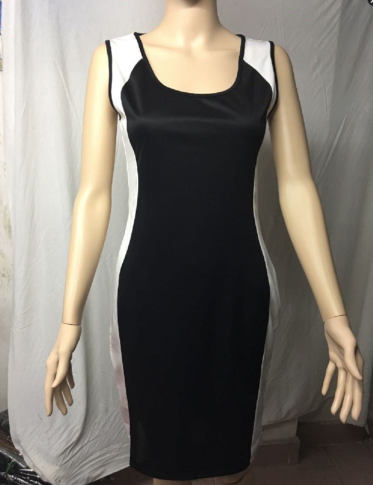 Black and white striped dress - Sophinity