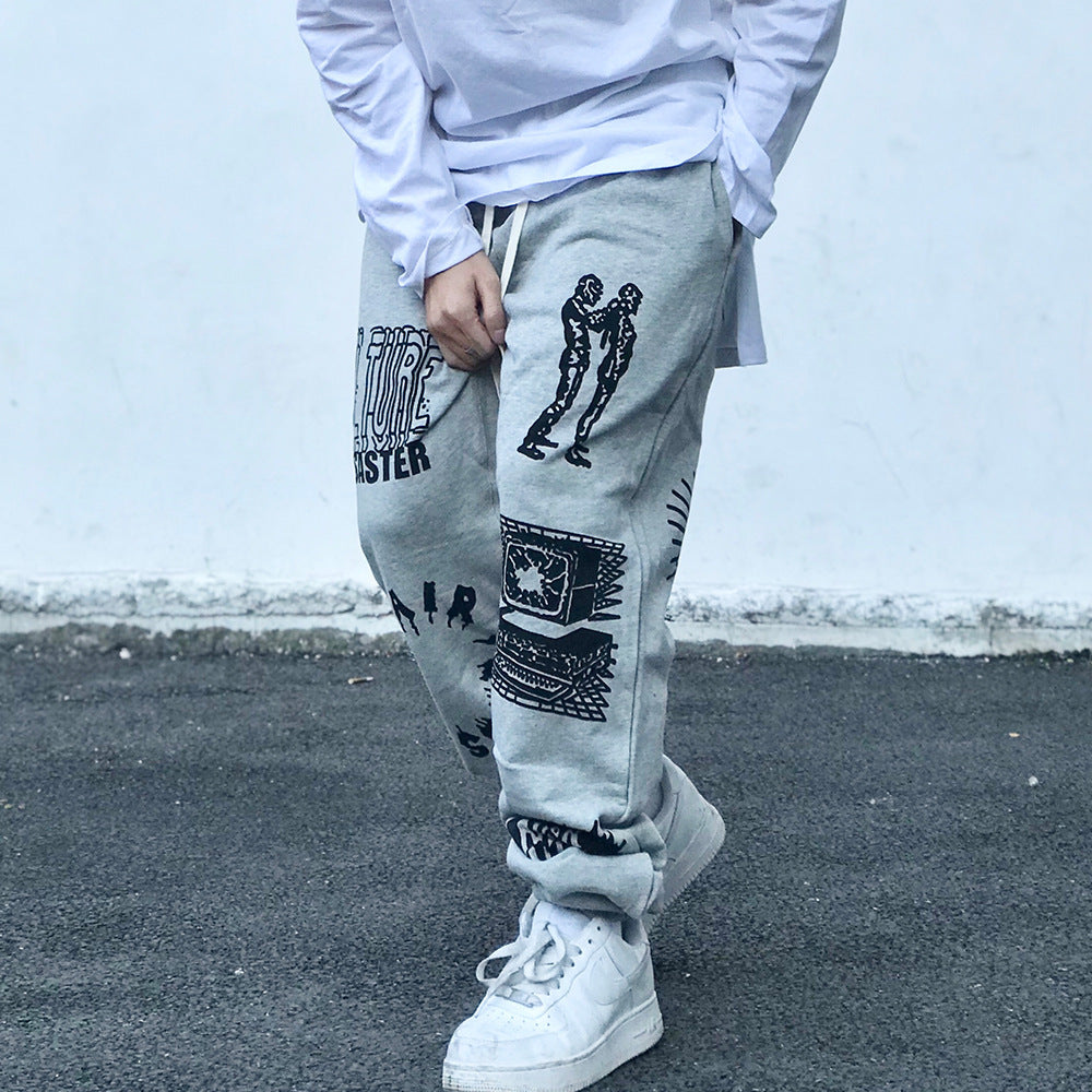 Harajuku Style Street Trend Casual Trousers