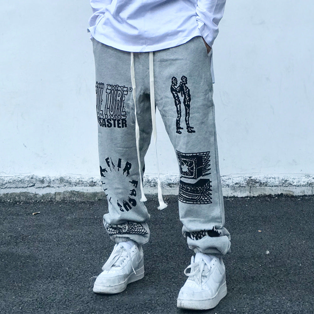 Harajuku Style Street Trend Casual Trousers