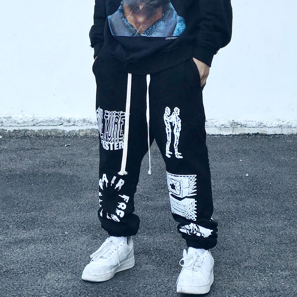Harajuku Style Street Trend Casual Trousers