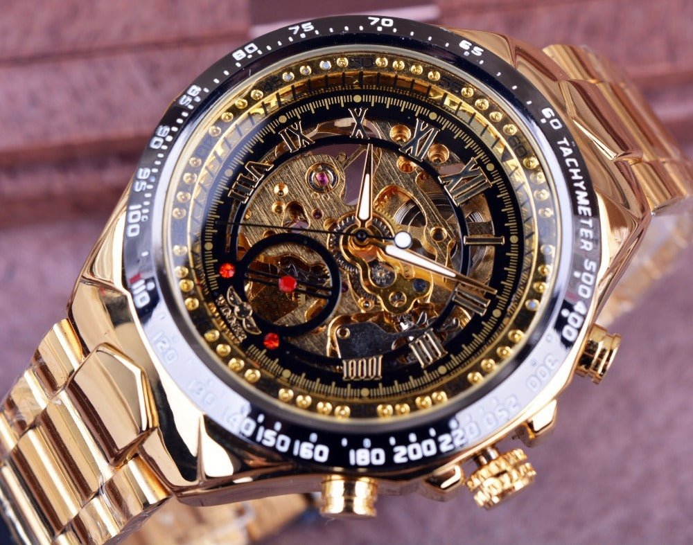 Personalized All - steel Hollow Automatic Mechanical Watch Fashion Watch For Men - Sophinity