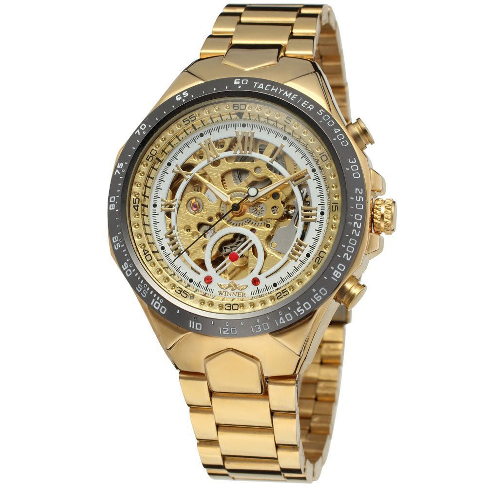 Personalized All - steel Hollow Automatic Mechanical Watch Fashion Watch For Men - Sophinity