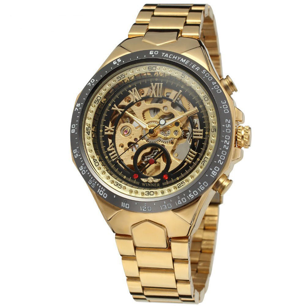 Personalized All - steel Hollow Automatic Mechanical Watch Fashion Watch For Men - Sophinity