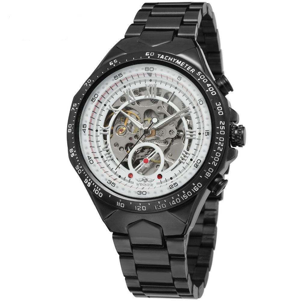Personalized All - steel Hollow Automatic Mechanical Watch Fashion Watch For Men - Sophinity