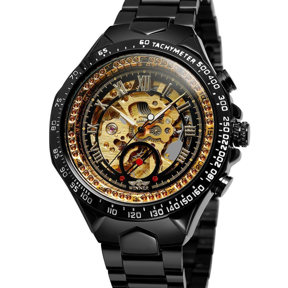 Personalized All - steel Hollow Automatic Mechanical Watch Fashion Watch For Men - Sophinity