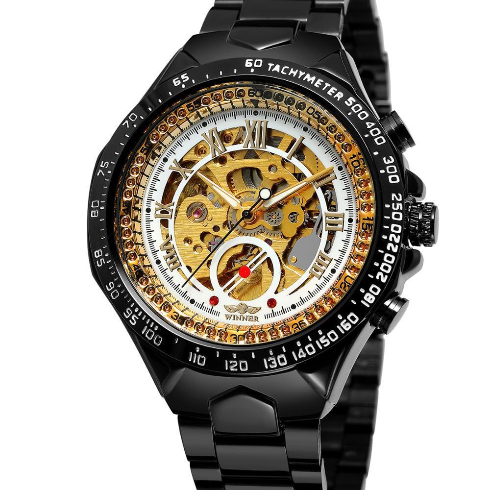 Personalized All - steel Hollow Automatic Mechanical Watch Fashion Watch For Men - Sophinity