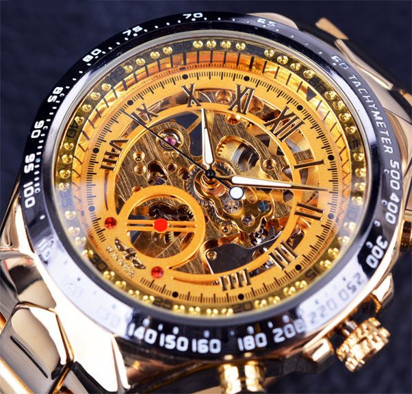 Personalized All - steel Hollow Automatic Mechanical Watch Fashion Watch For Men - Sophinity