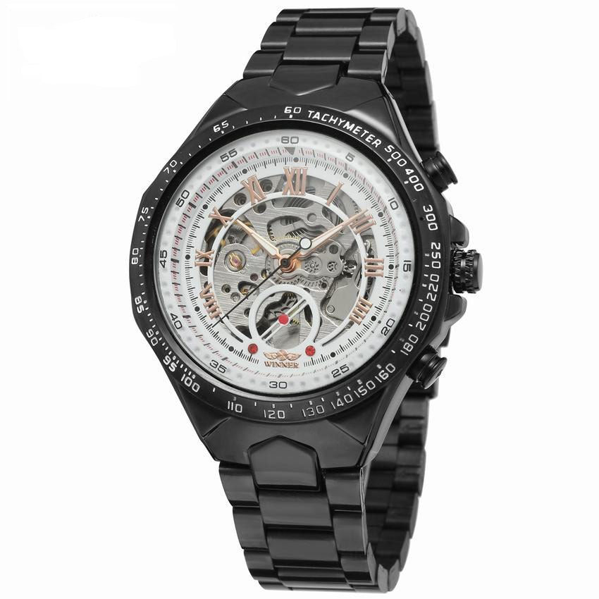 Personalized All - steel Hollow Automatic Mechanical Watch Fashion Watch For Men - Sophinity