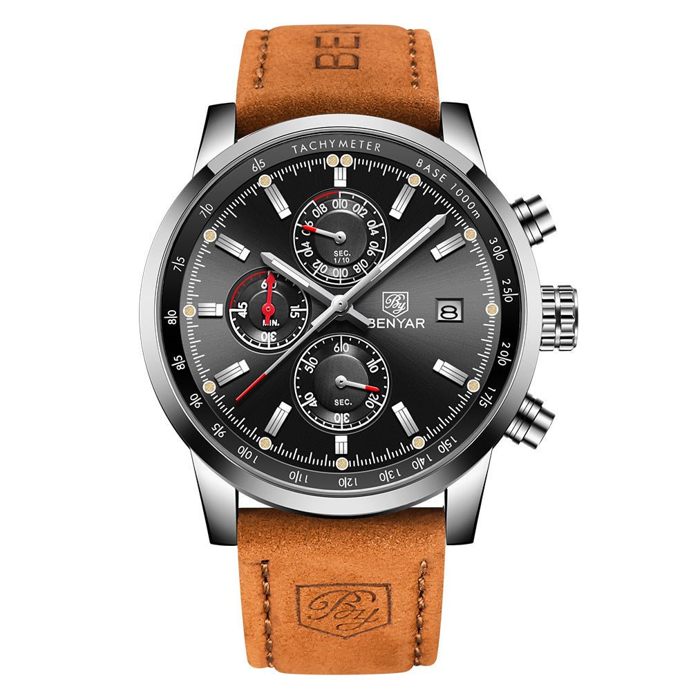 Fashion Casual Watch Mens Watches Men Luxury Brand Quartz Watch Business Leather Men's Watches Clock - Sophinity